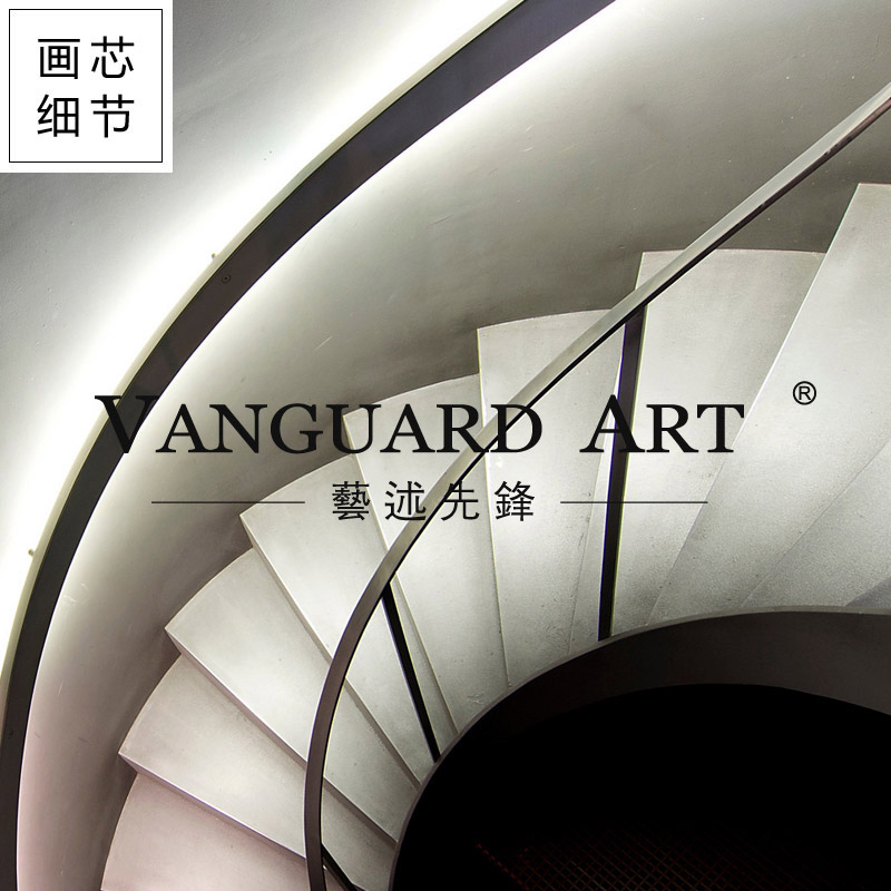 旋转楼梯建筑金属细框装饰画现代简约挂画客厅卧室办公酒店图片