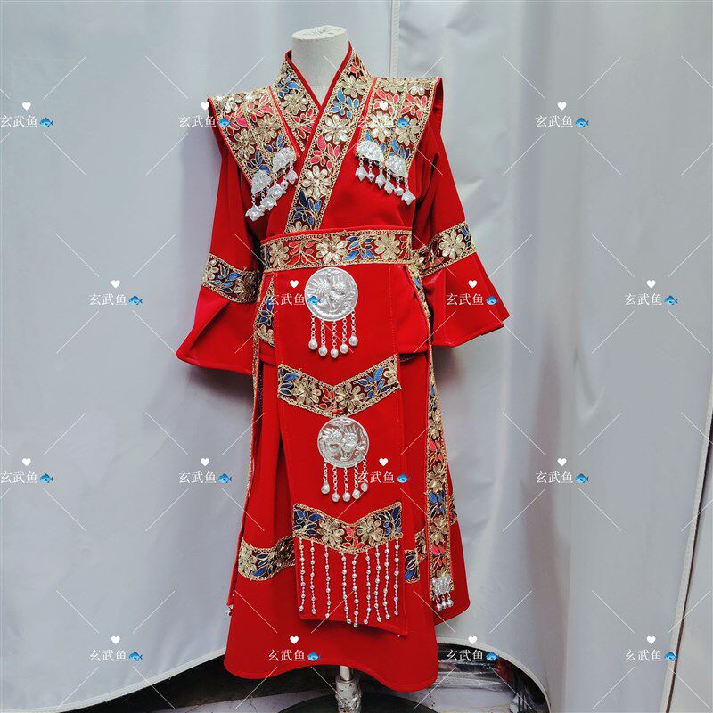 新款儿童苗族服装简约新款暗红色小清新苗L族服装少数民族旅拍摄