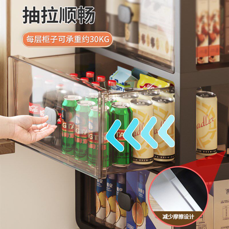 宿舍桌下推车收纳箱化妆品零食收纳柜儿童玩具收纳柜大容量置物架