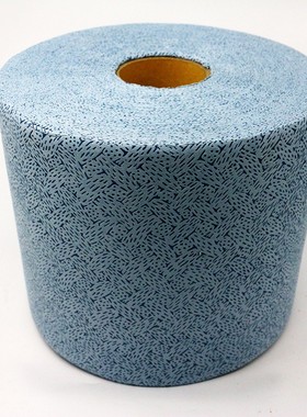 蓝色树皮纹静电除尘纸机器吸油纸工业擦拭布大卷无尘布吸油布