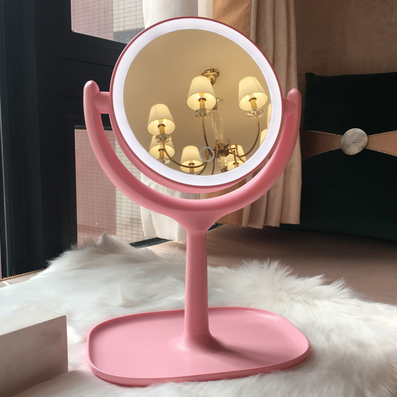 帝门特led化妆镜带灯台式折叠桌面梳妆镜台灯补光美妆镜子美容镜