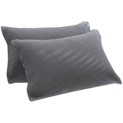 简约防油单人男生枕巾绑带款纯棉一对装防滑不脱落可固定防脱落