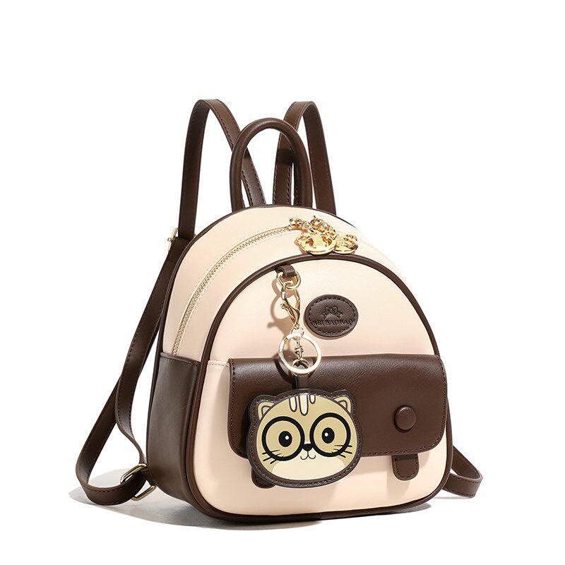 时尚百搭双肩包女2025夏季新款高级感简约小众设计迷你旅游小揹包