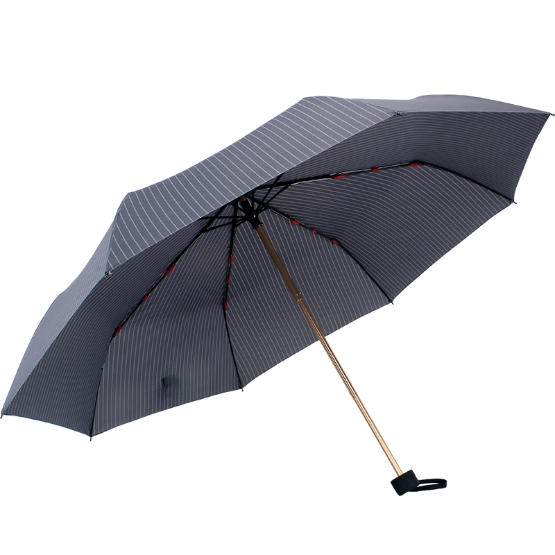雨伞男生简约轻便超轻短柄条纹男士禁欲系便携手动折叠晴雨两用伞