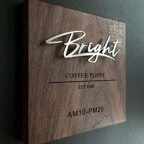 公司工作室营业时间广告牌民宿别墅实木门牌金属号码门牌立体字