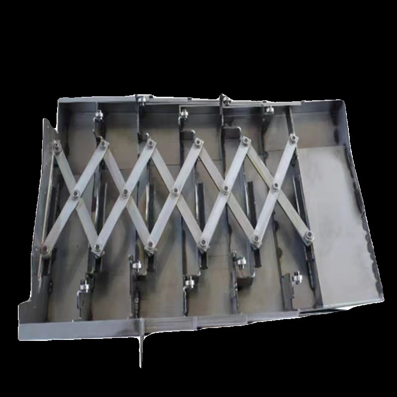 定做钢板防护罩加工中心伸缩导轨数控机床挡屑板不锈钢金属护板