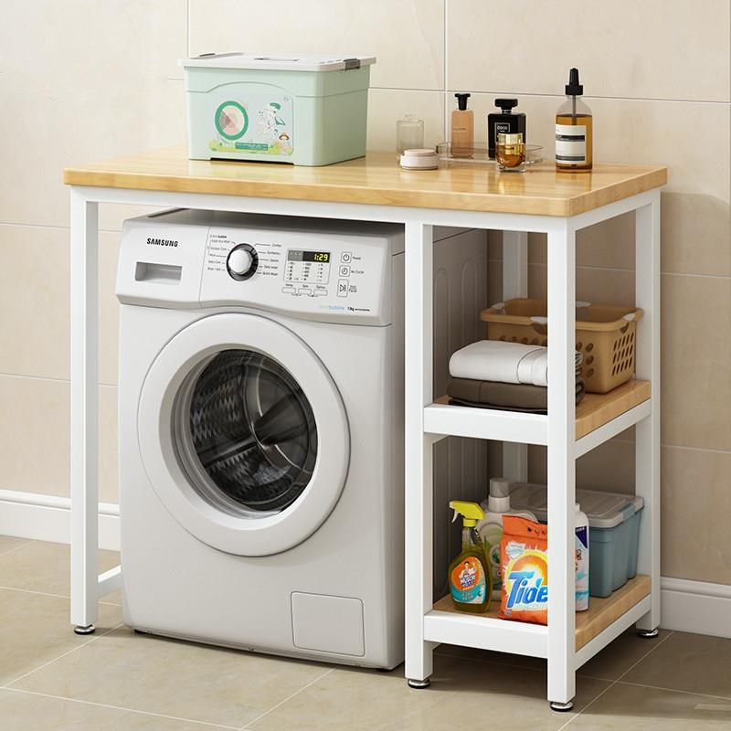 洗衣机置物架阳台滚筒底座架落地架子卫生间烘干机上的收纳架子
