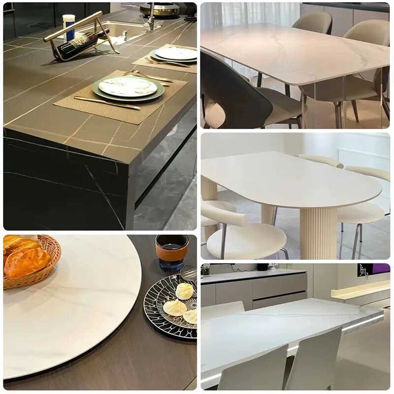 正方形岩板茶几台面定制方餐桌面板大理石材边柜单独瓷砖家用订制