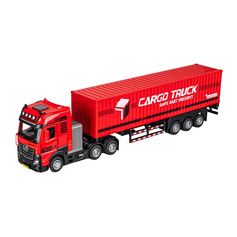 合金货柜车卡车运输车厢式载货车工程车儿童集装箱玩具小汽车模型