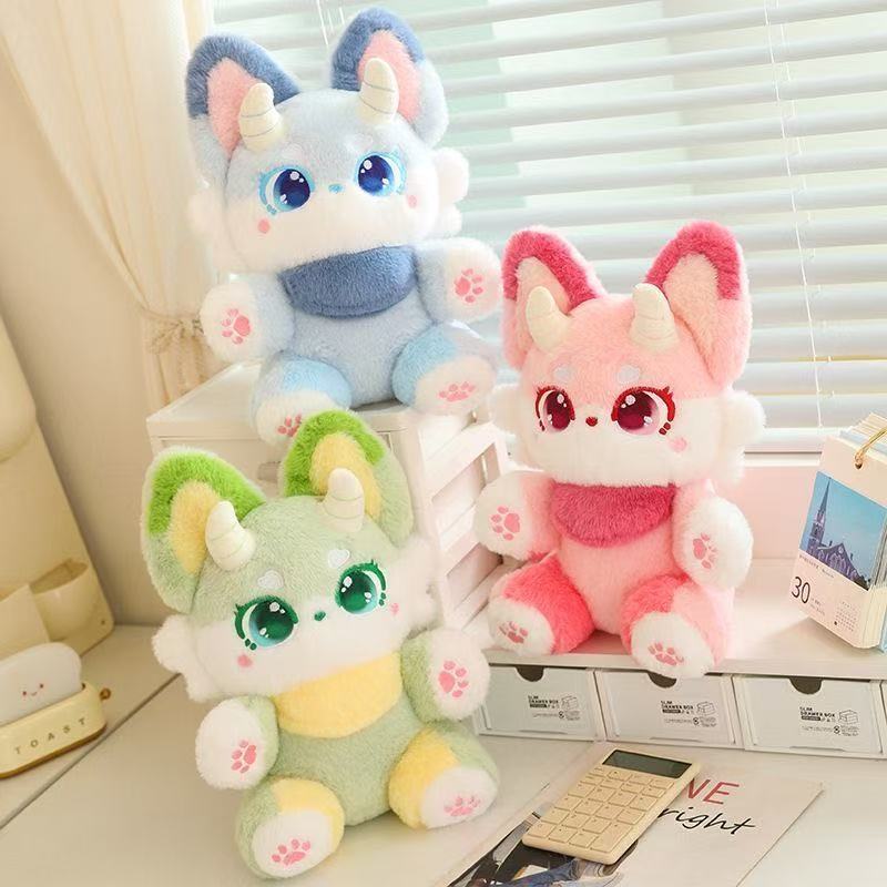 可爱狐狸玩偶公仔幻兽恶魔狐狸妮娜情侣礼物kitty猫玩偶桌面摆件