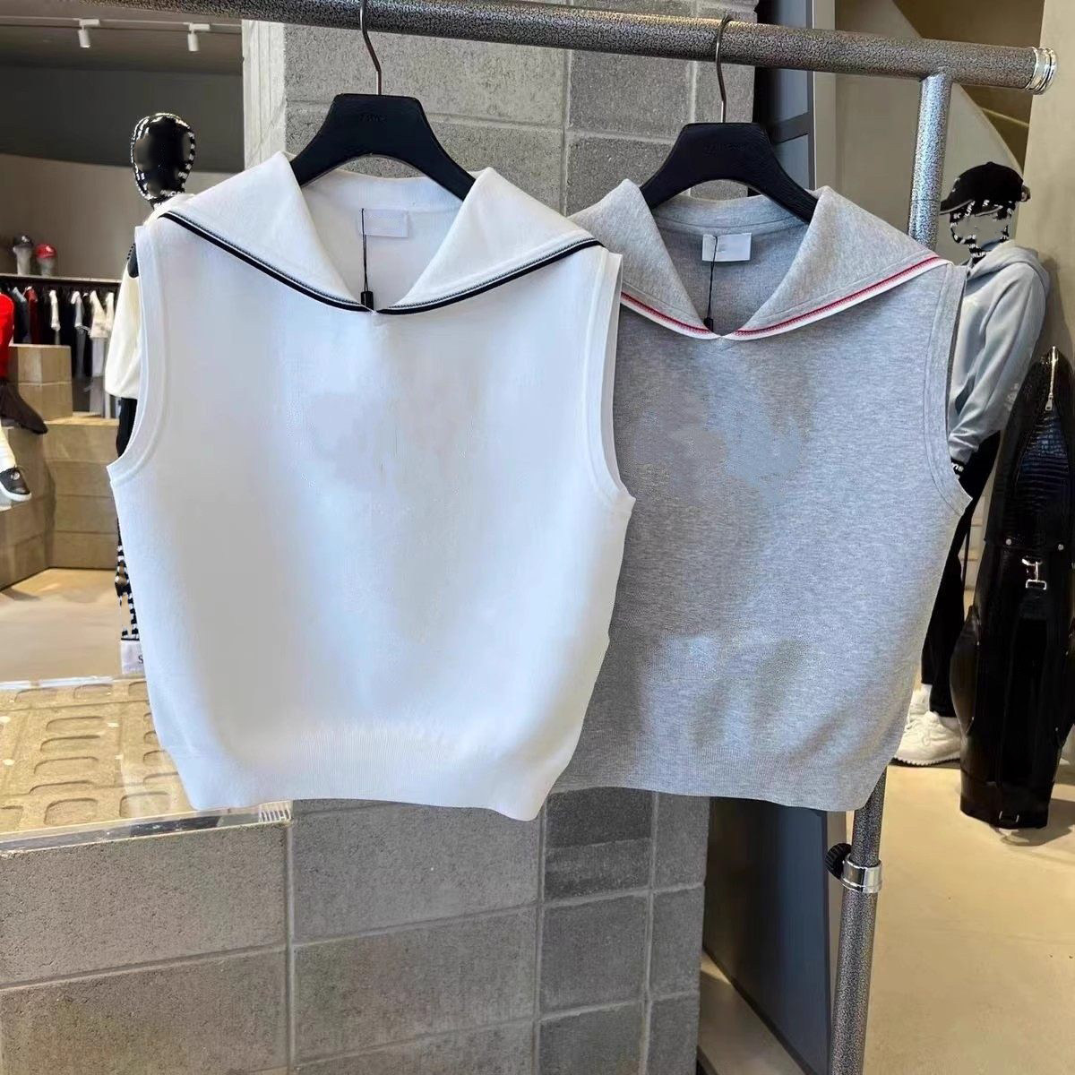 高尔夫服装女款背心25秋大翻领运动针织马甲韩国golf女装外穿坎肩