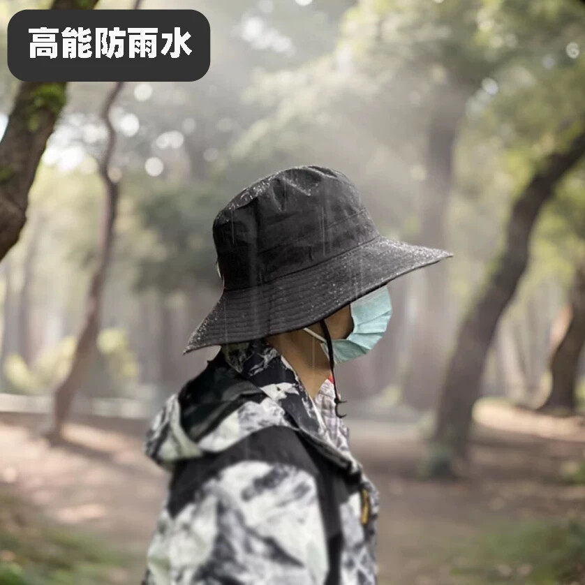 防雨帽子男女款春夏季防水户外登山遮阳钓鱼渔夫帽轻便防晒可折叠