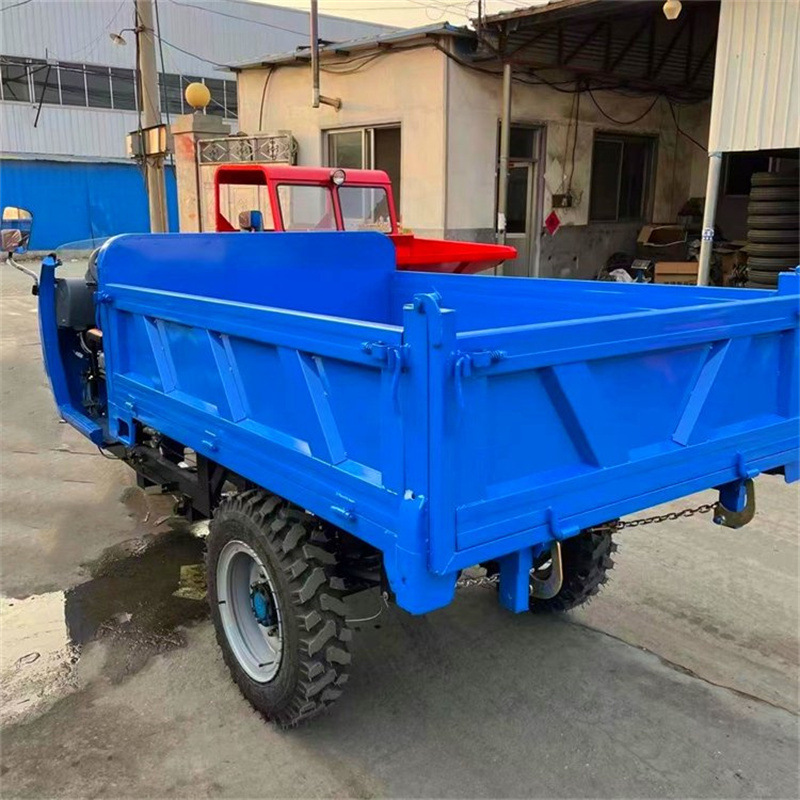 柴油自卸翻斗三轮车拉混凝土砖沙石农用车 工地四轮电动三轮车