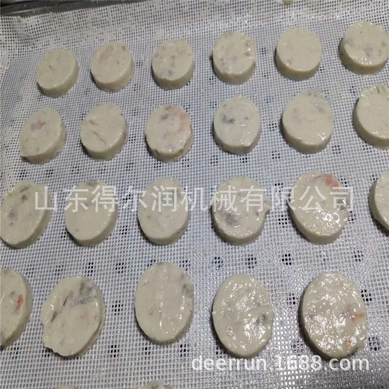 烟台海苔章鱼饼全套加工设备圆形鱼肉饼鸡块成型上浆油炸生产线