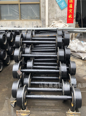 200mm矿车轮对平板车翻斗式空心铸钢矿车轮煤矿输送防水矿车轮对