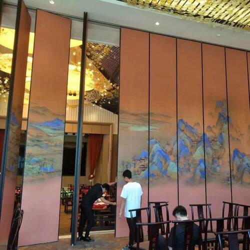 新客立减酒店移PPX动隔折断饭店包厢宴会厅活动屏墙风音叠推拉隔