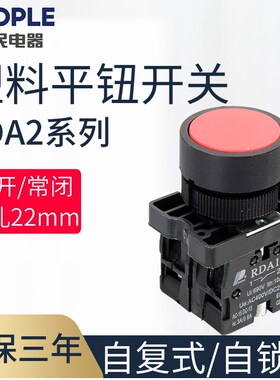 人民电器 XB2 ZB2 RDA2-EA11 21 31 41 35 42塑料按钮常 开闭