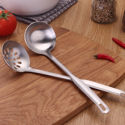 商用火锅汤勺漏勺加厚不锈钢家用盛汤匙长柄大号调羹稀饭粥勺子