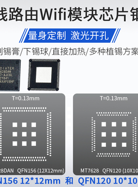 MT7628DAN QFN156 植锡网无线Wifi模块芯片MT7628 QFN120锡膏钢网