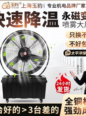 强力工业喷雾风扇工厂降温水冷雾化加湿除尘商用大功率落地扇