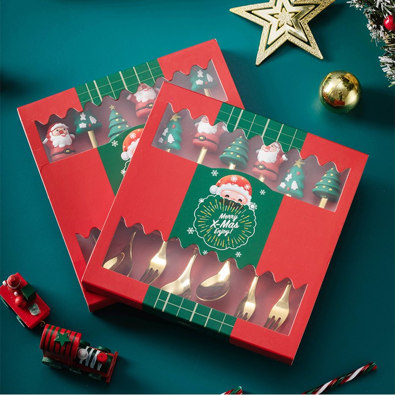 圣诞节勺子叉子套装圣诞小礼品礼物创意伴手礼老外新年跨店过年