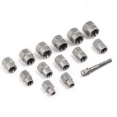 14PC螺母款 反MHU牙套器筒高滑牙套筒丝损坏螺母螺螺帽取出器 取出