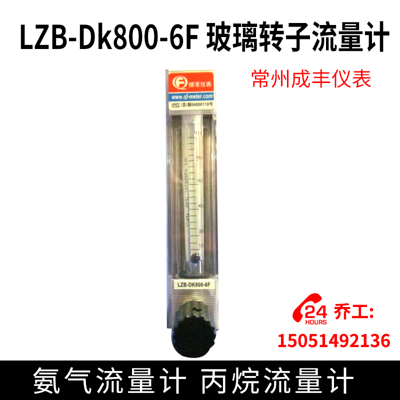 LZB-Dk800-6F 玻璃转子流量计氨气流量计 丙烷流量计常州成丰仪表
