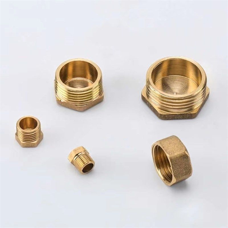 全铜外丝堵头四分内丝堵帽水堵4分6分1寸管堵丝堵闷头水管接头