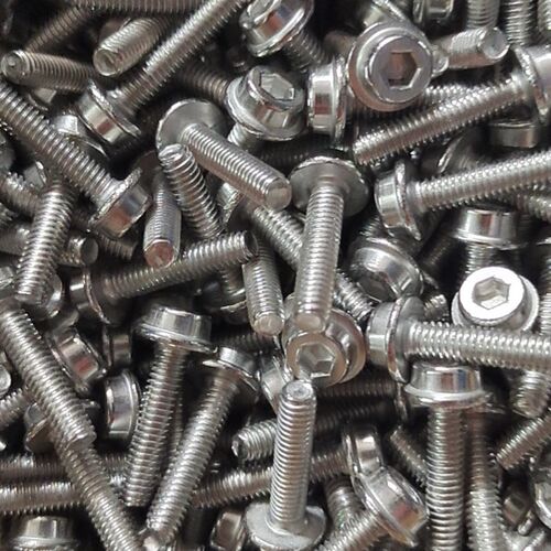 LINK CNC 304不锈钢钉法兰螺丝内六角螺栓法兰面带垫M4