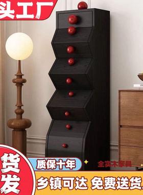 y实木古风五斗古柜不规则柜子玄复储物mTSM柜关餐边收纳客厅置物