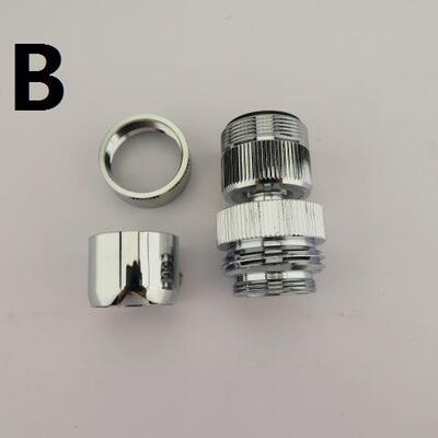 槽水龙头到花园软管内适配器,360 水度3/4GHT转 55/64旋 英寸螺纹