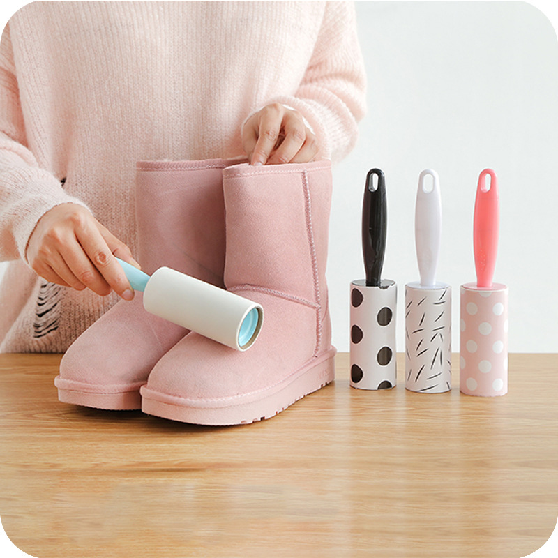 粘毛器滚筒可撕式粘毛粘尘纸衣服滚刷去除毛刷卷纸吸毛器贴沾毛器