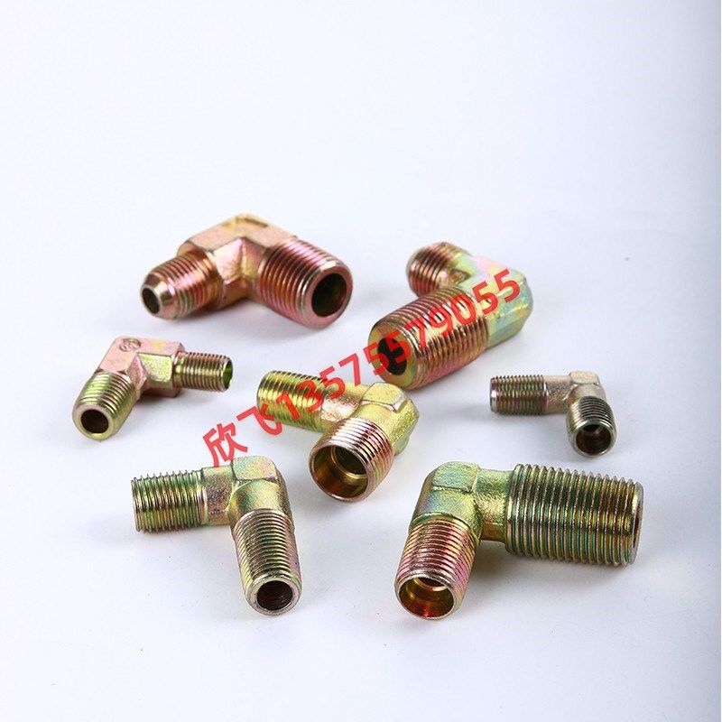 刹车气管铁三通铁弯头尼龙管三件套连接头外径螺纹铁螺丝两通油管