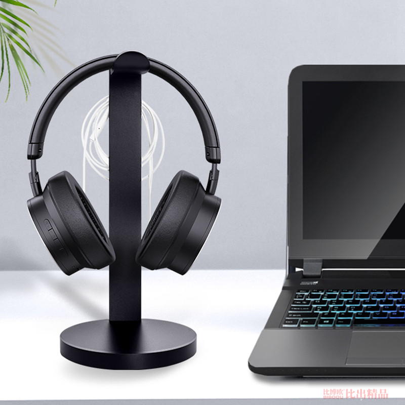 耳机支架头戴式金属耳机收纳支架耳麦挂架托架铝合金架子立式展架