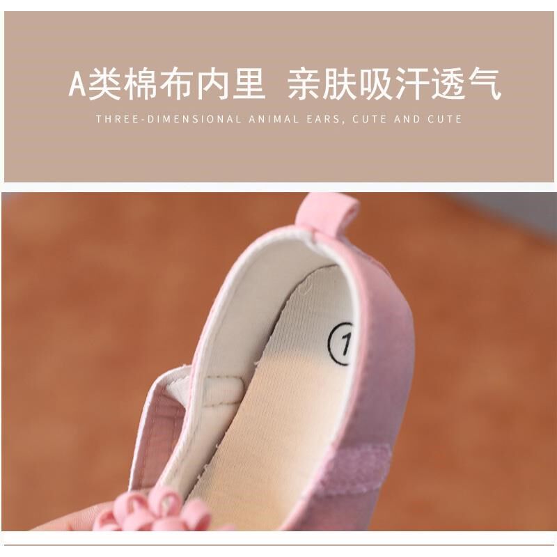 婴儿鞋女宝宝公主鞋春秋季0-1一岁软底防滑不掉鞋学步百天周岁鞋