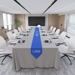 [送桌旗]加厚款会议桌布高级感大尺寸定制会议室专用防水防油开会
