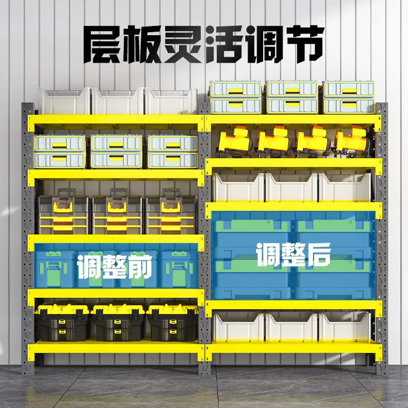加厚仓储仓库货架地下室多层储物架工厂重型铁架子家用阁楼置物架