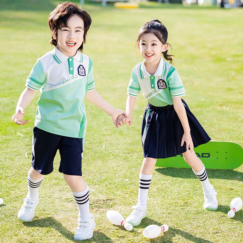 幼儿园园服夏季英伦风清新夏天儿童运动会班服小学生校服夏季套装