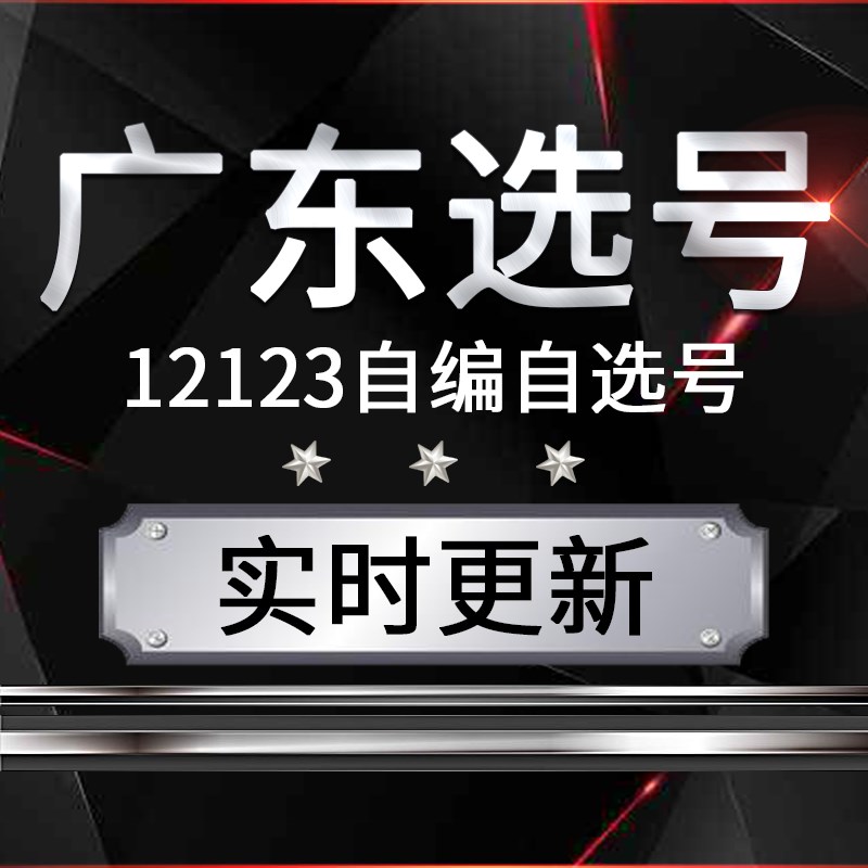 揭阳汕尾湛江茂g名汽车选号12123自编自选号车牌号新能源占用查询