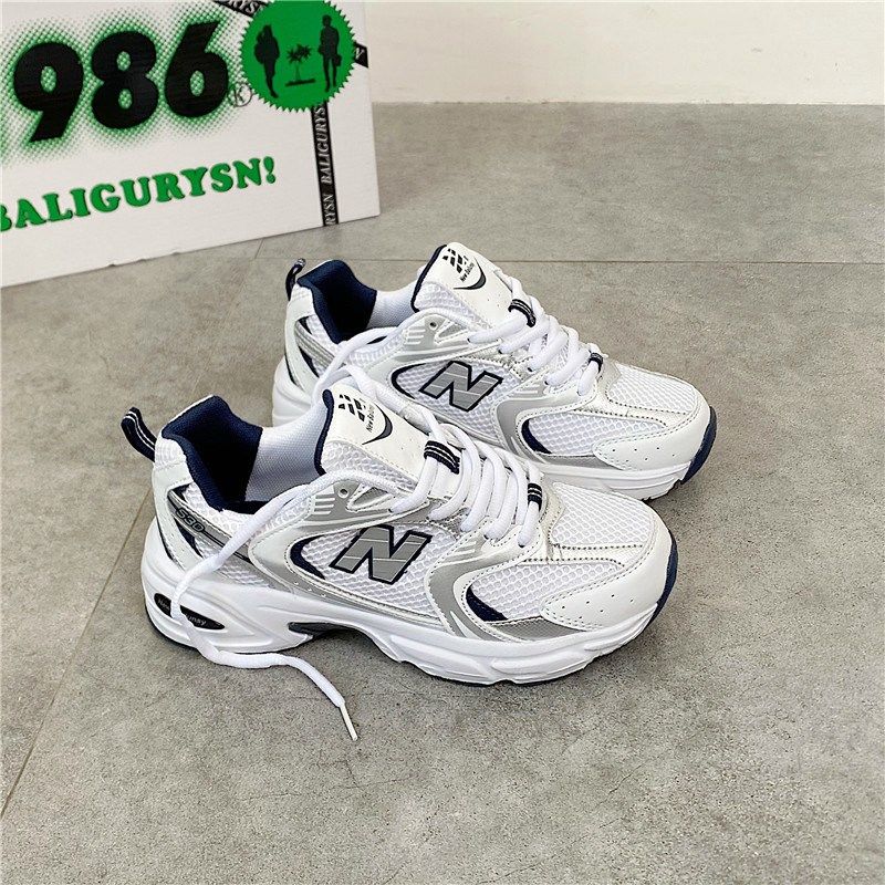 男鞋2024春季新款网面透气530低帮跑步鞋韩版学生百搭运动休闲鞋