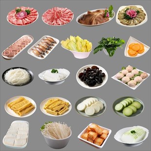 火锅菜品图案定制无胶静电橱窗玻璃门贴纸窗花可更改图案羊牛肉卷