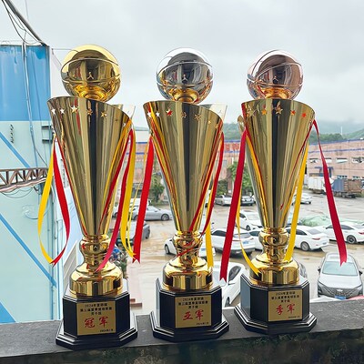 金属篮球大奖杯村BA足球排球超B大奖杯定制高档金银铜大型赛事嘉
