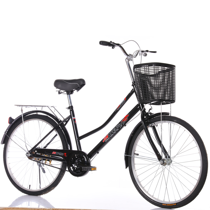 自行车女款通勤轻便车士上班代步24寸26青少年男大学生成人实心胎