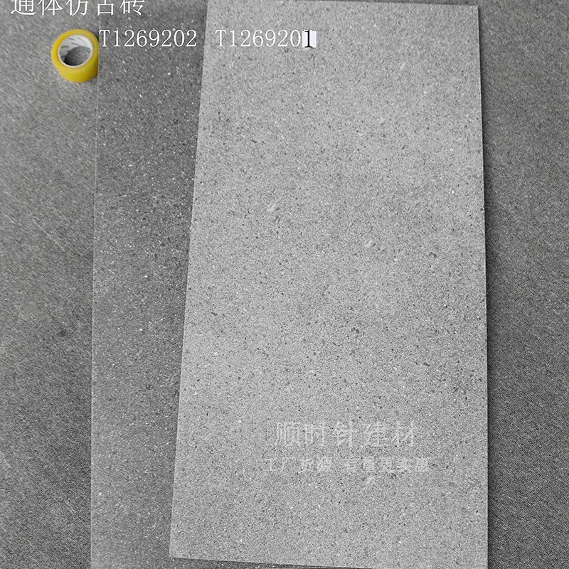 哑光通体大板全瓷粗糙面仿古砖600x1200水泥砖灰色地砖水磨石瓷砖
