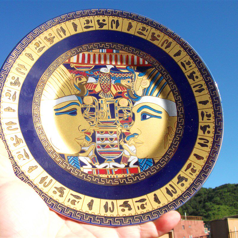 埃及当地购买纪念品 摆盘 挂盘 法老 埃及艳后多款 陶瓷盘精包装