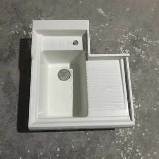 定制石英石阳台洗衣盆不锈钢洗衣柜水池槽搓板异型非标形状切角
