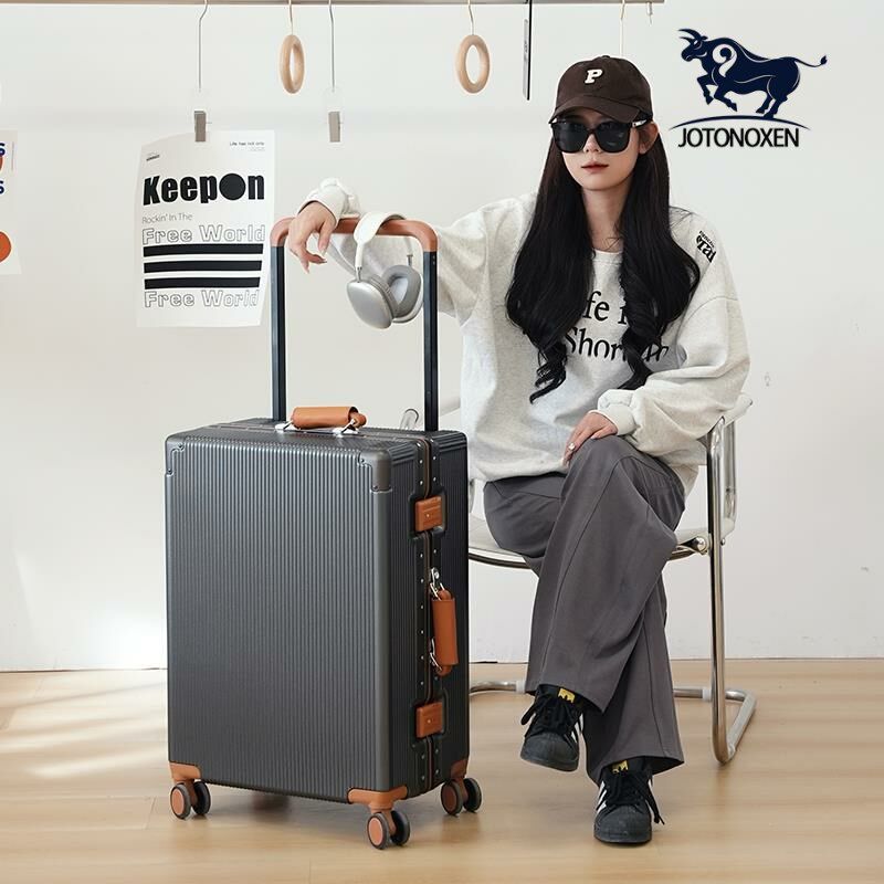 宽拉杆行李箱女24寸旅行箱男铝框静音万向轮20寸登机箱拉杆密码箱