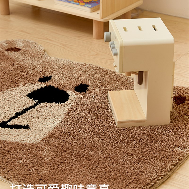 儿童券超柔毛绒地毯吸水卡通浴室地垫卧室床边毯儿童房爬行垫新款