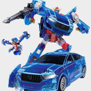 新款咖宝车c神之晶兽战队晶钻王霍克雄鹰变形汽车卡宝儿童玩具男