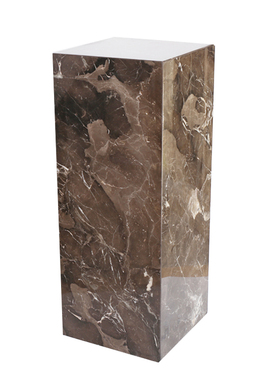 天然咖网纹大理石雕塑底座家居客厅简约摆件酒店别墅落地摆件饰品